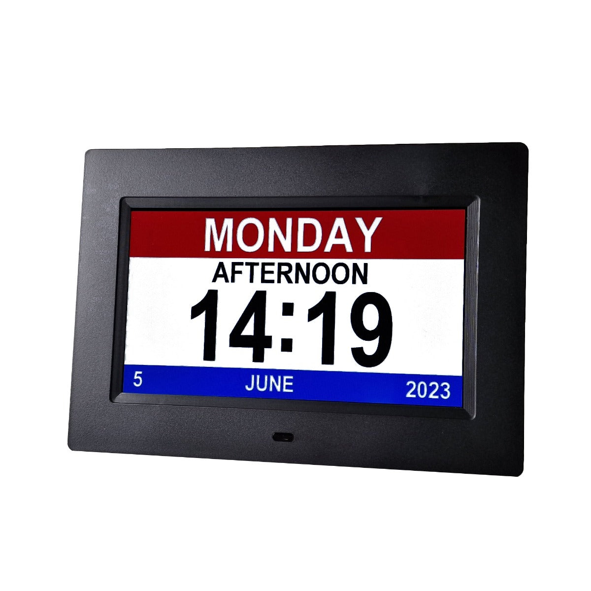 Dementia Clock with Medication Alarms & Selectable Analogue/Digital Displays (7 inch)