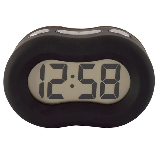 Liqourice Black Vierra Alarm Clock 11cm