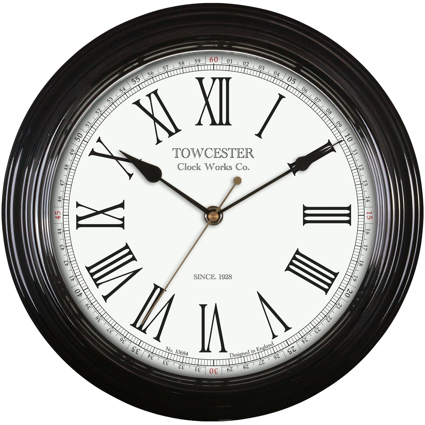 Redbourn Black Wall Clock 30cm