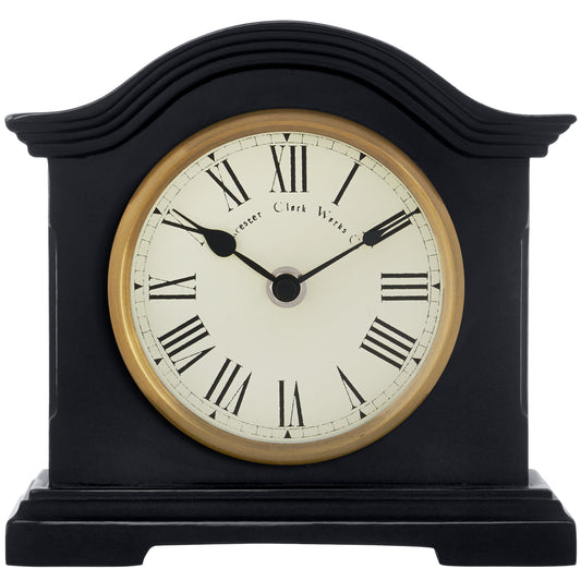 Falkenberg Black Mantel Clock 18cm