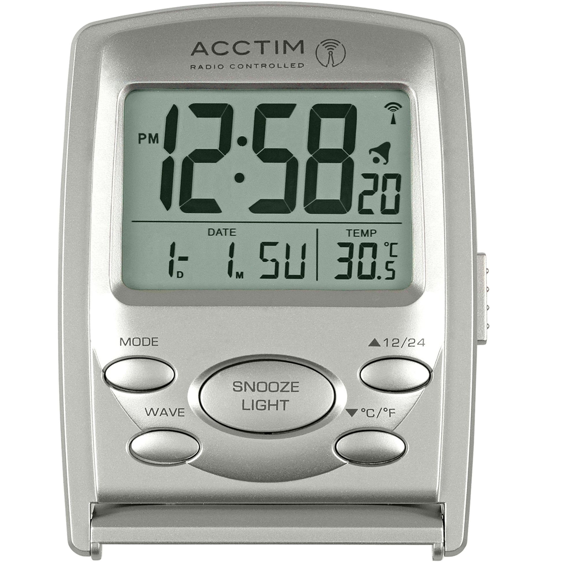 Vista Radio Controlled Digital Alarm Clock 9cm