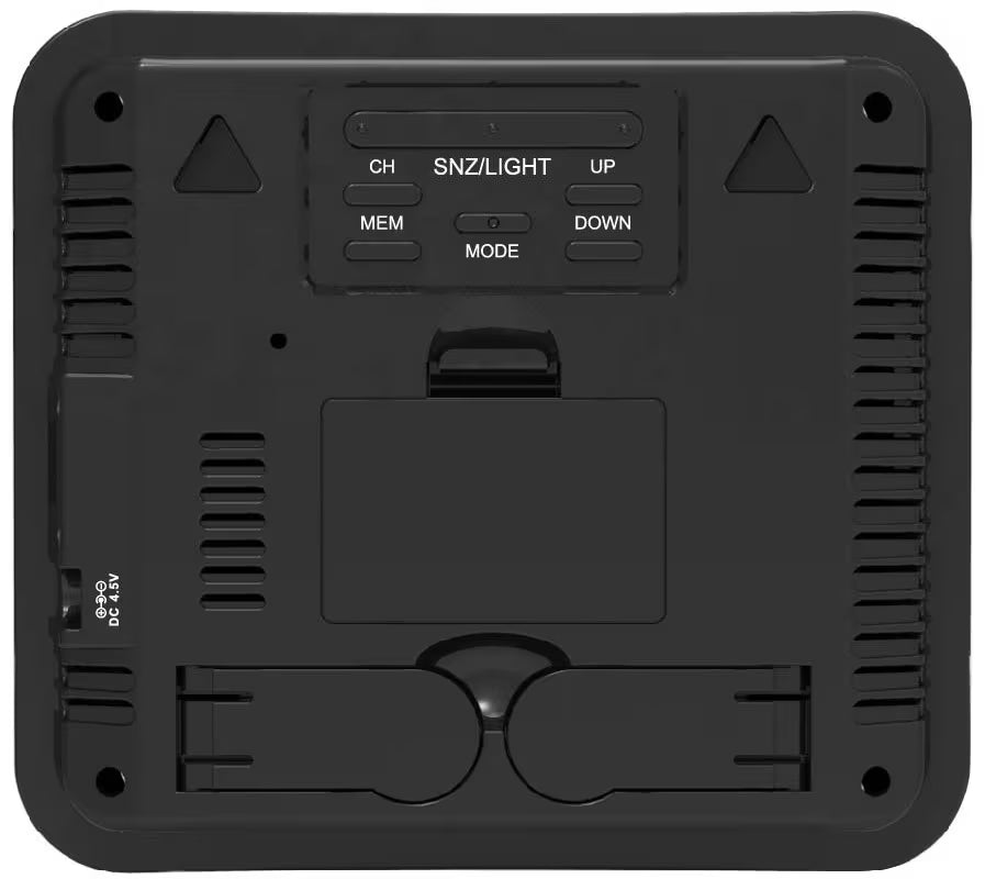 ACCUR8 Weather Clock, Incl. 3 Wireless Temperature & Humidity Sensors