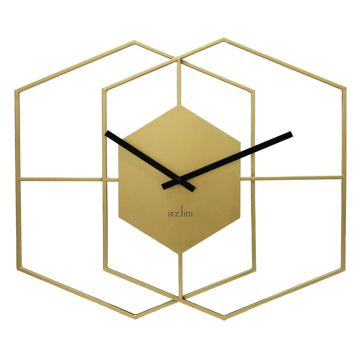 Addison Geometric Hexagonal Design Wall Clock - TickTockClocks