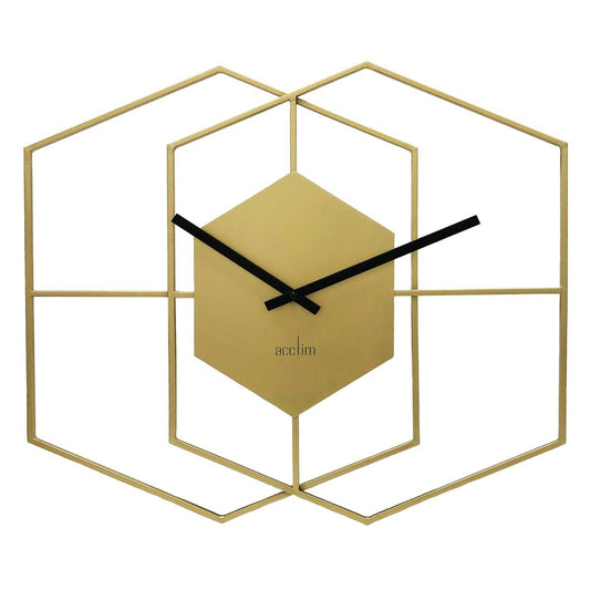 Addison Geometric Hexagonal Design Wall Clock - TickTockClocks