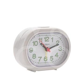Alarm - Oval Beep Function White 9cm - TickTockClocks