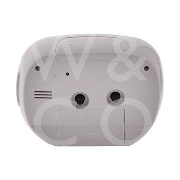 Alarm - Oval with Light & Snooze White 12.5cm - TickTockClocks