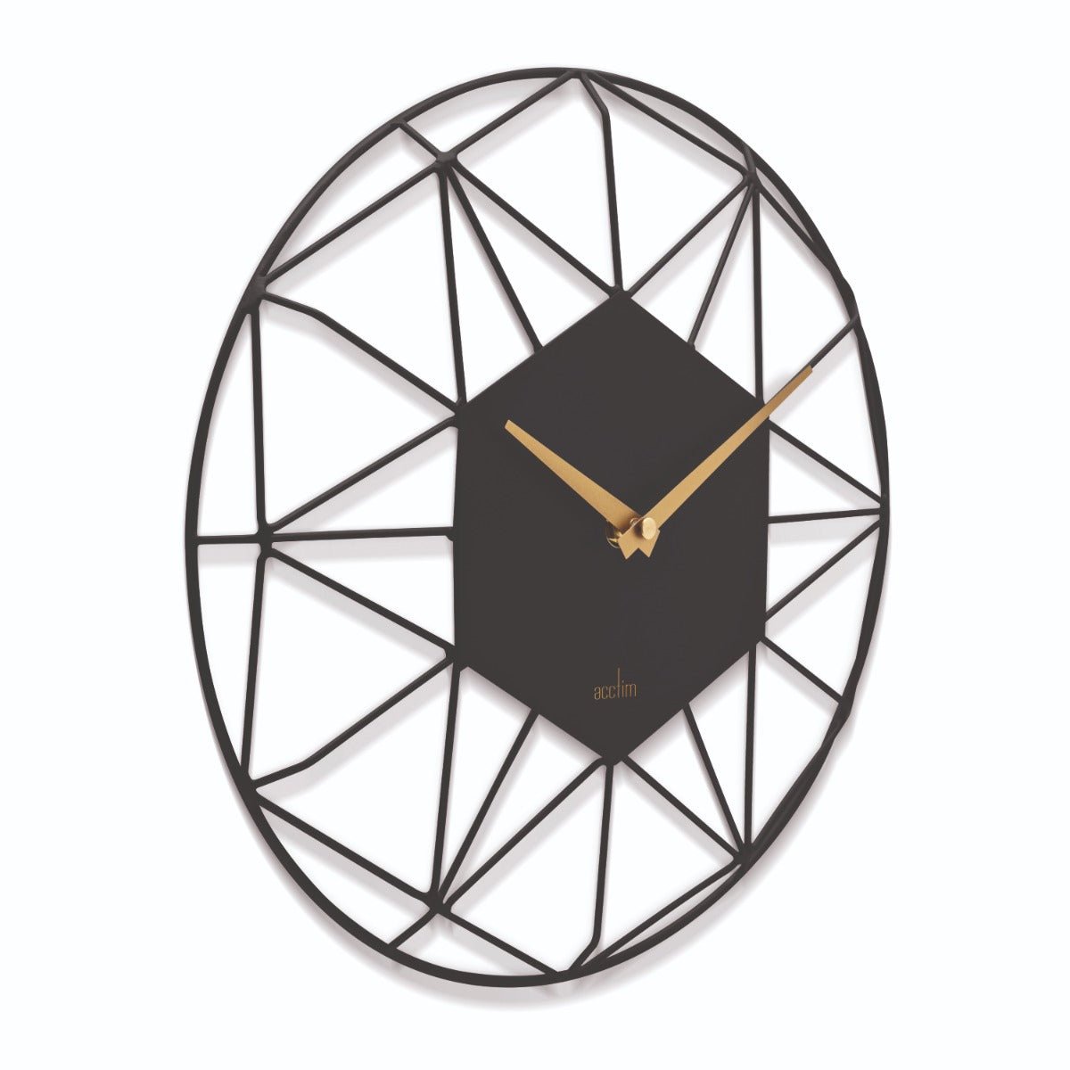 Alva Geometric Wire Frame Wall Clock - TickTockClocks