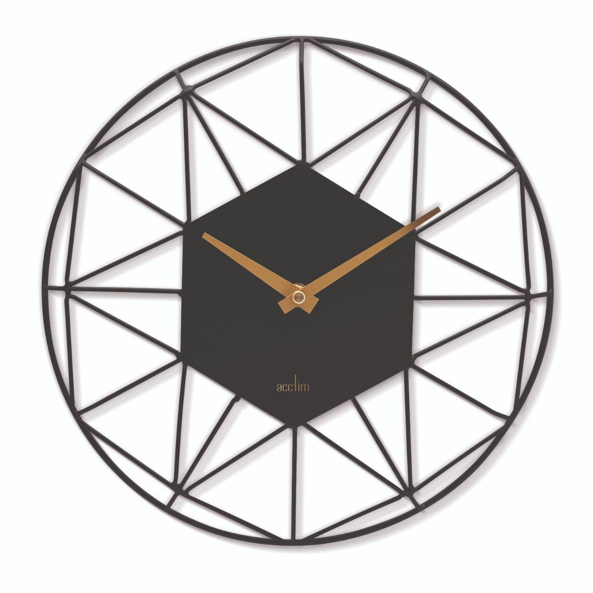 Alva Geometric Wire Frame Wall Clock - TickTockClocks