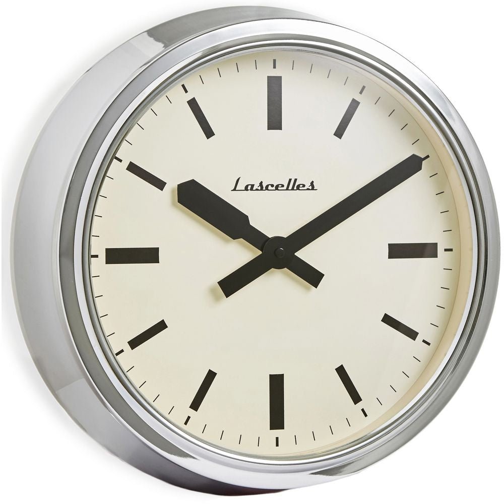 American Diner Deep Case Chrome Wall Clock 36cm - TickTockClocks