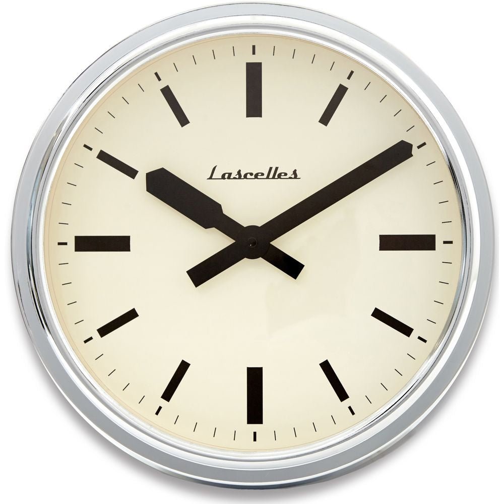 American Diner Deep Case Chrome Wall Clock 36cm - TickTockClocks