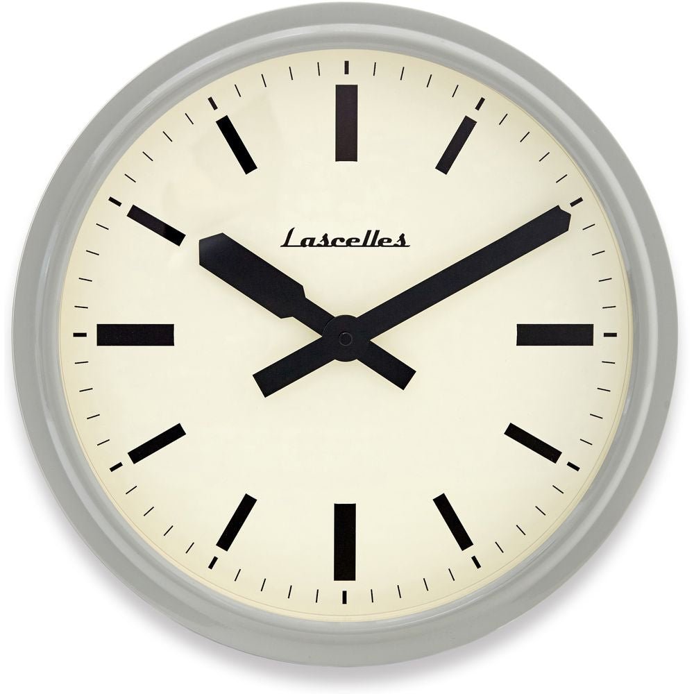 American Diner Deep Case Grey Wall Clock 36cm - TickTockClocks
