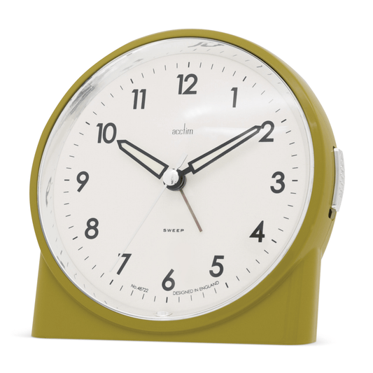 Arlo Sweep Analogue Alarm Clock 12cm - TickTockClocks
