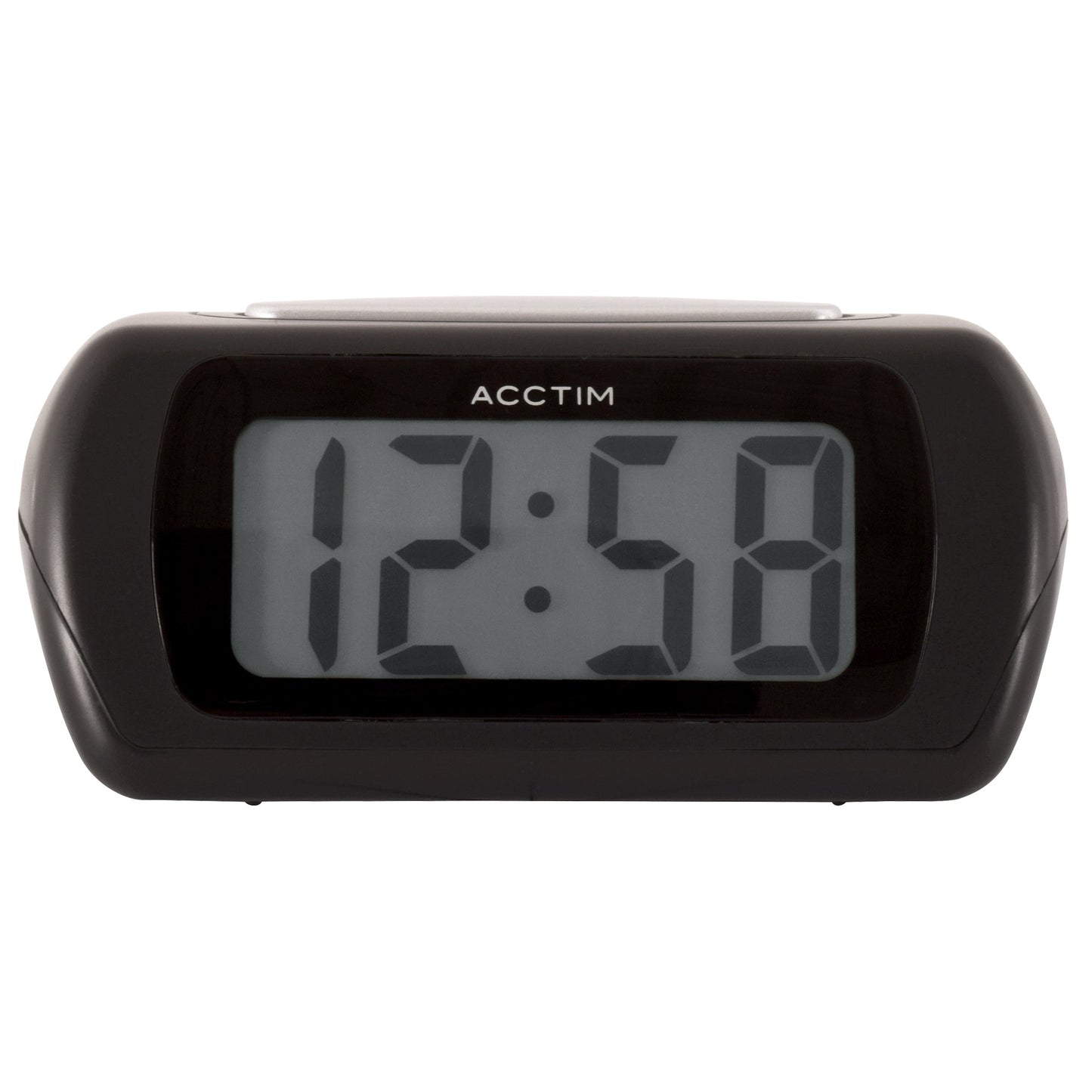 Auric Black Alarm Clock 10.5cm - TickTockClocks