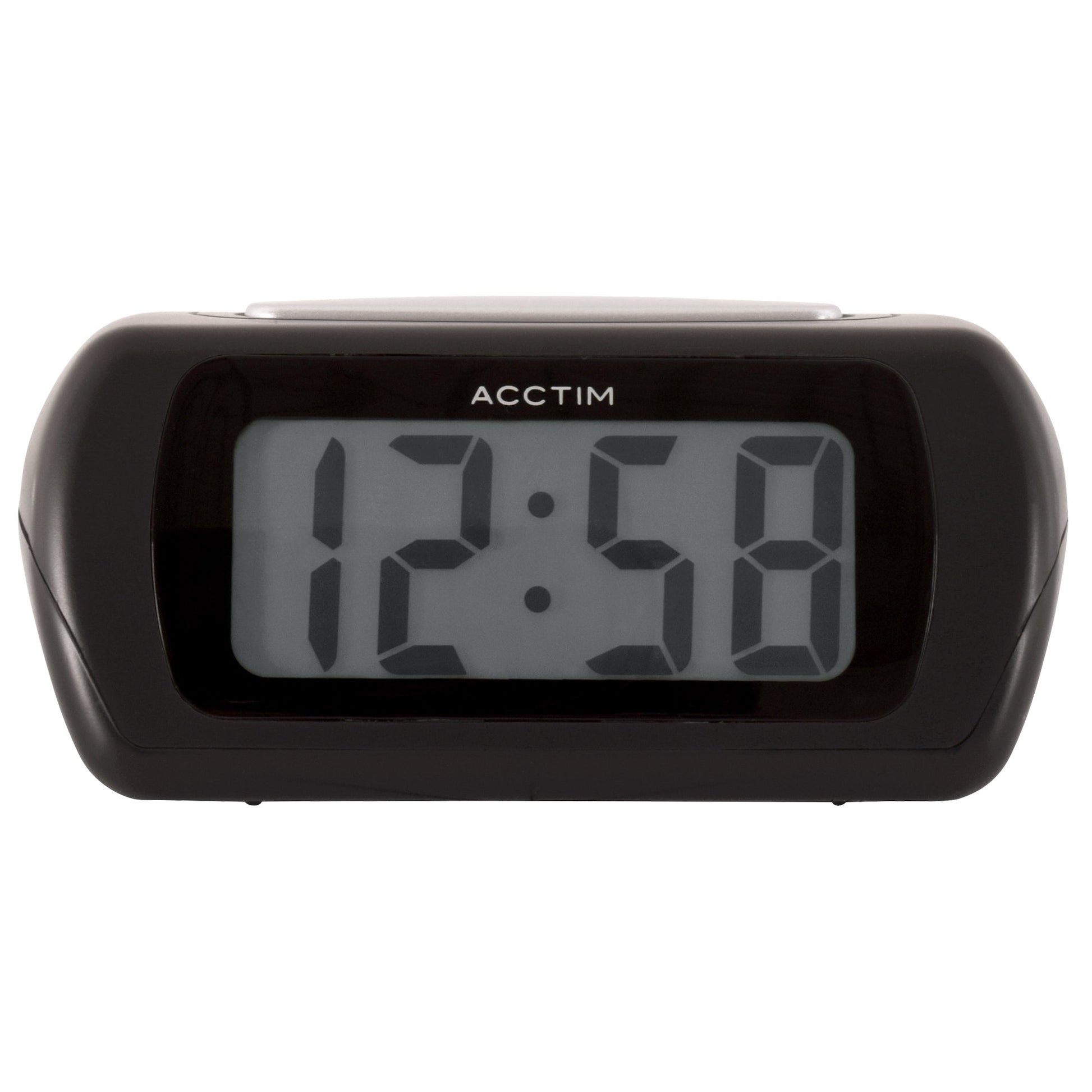 Auric Black Alarm Clock 10.5cm - TickTockClocks