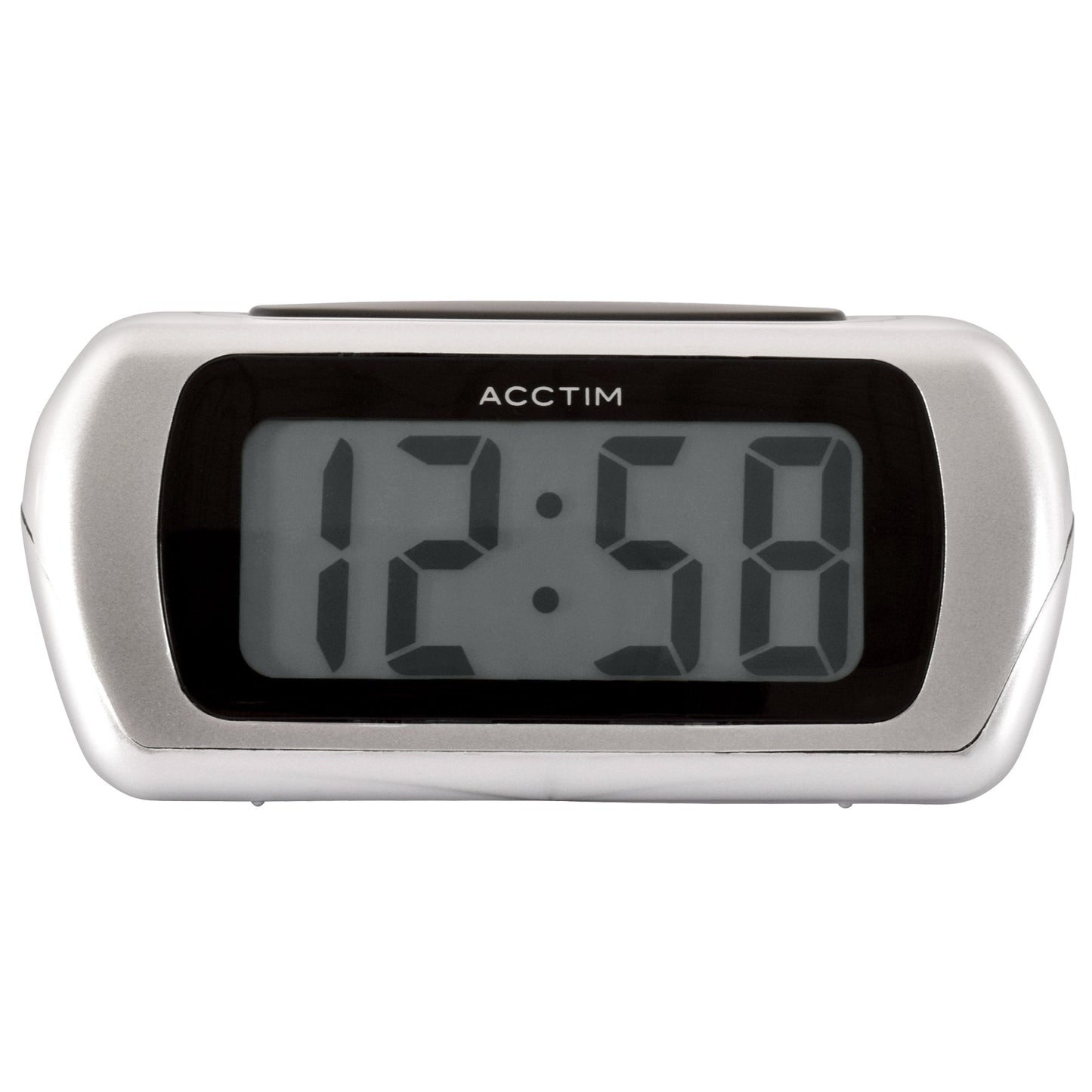 Auric Silver Alarm Clock 10.5cm - TickTockClocks