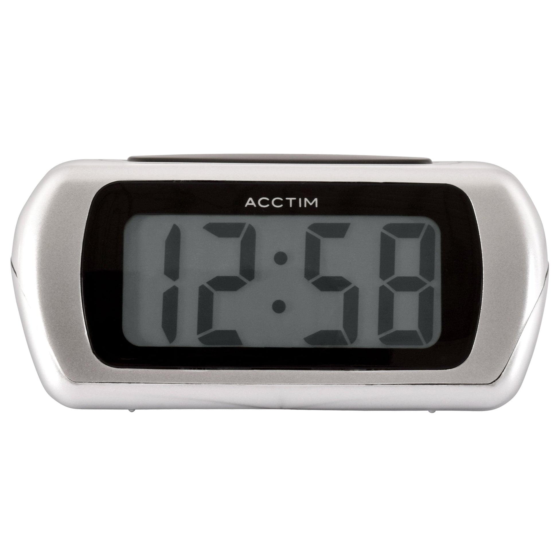 Auric Silver Alarm Clock 10.5cm - TickTockClocks