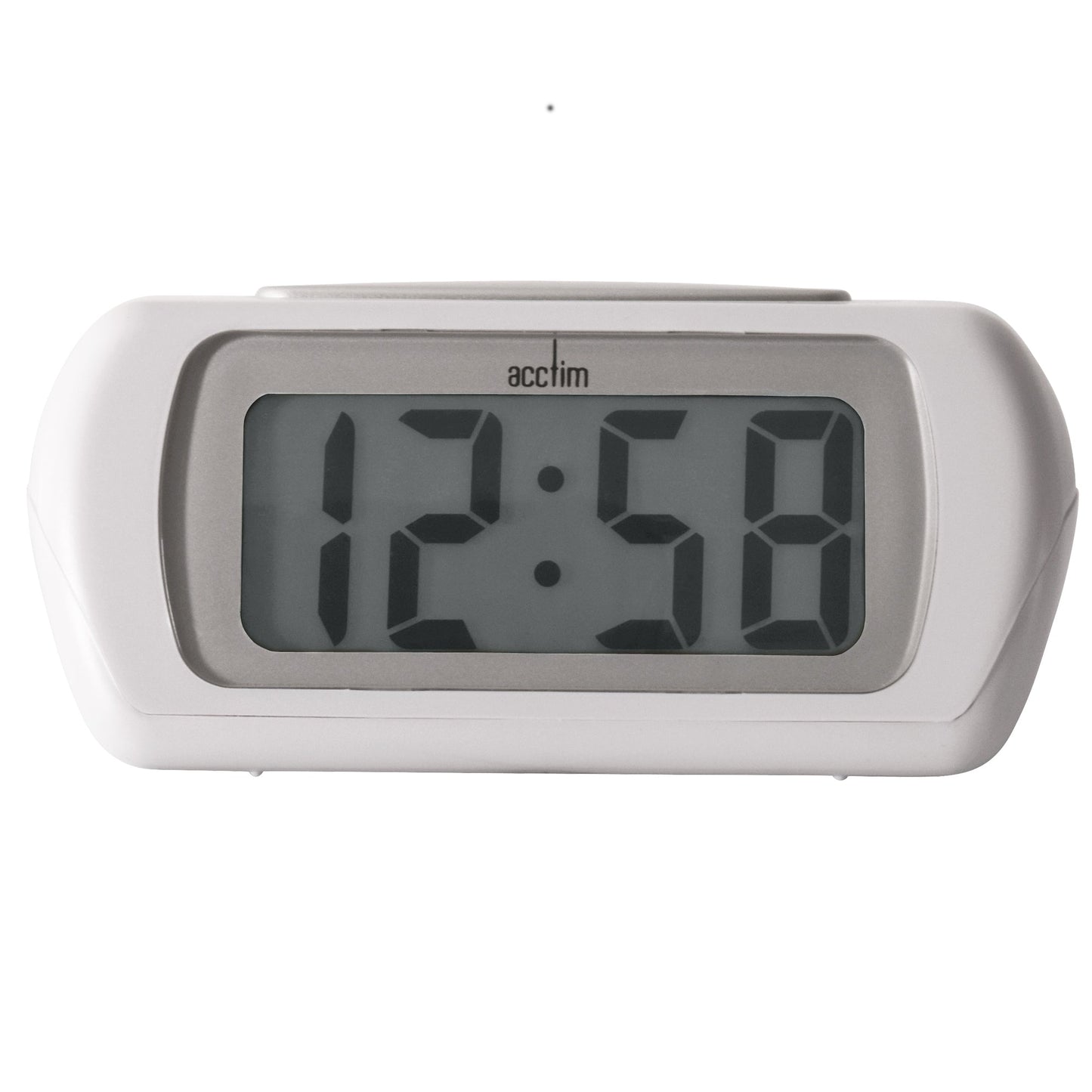 Auric White Alarm Clock 10.5cm - TickTockClocks
