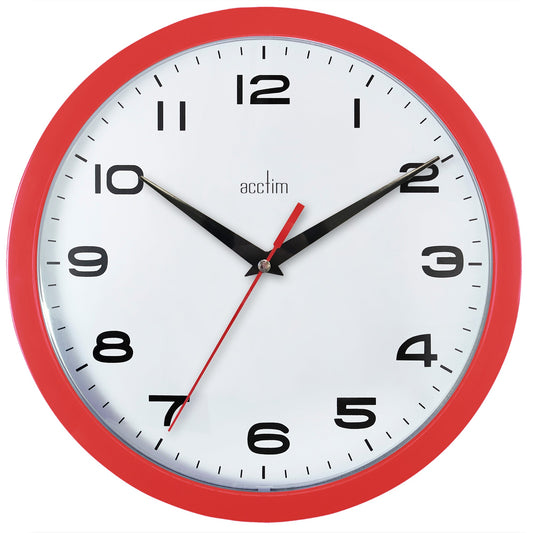 Aylesbury Red Wall Clock 25.5cm - TickTockClocks