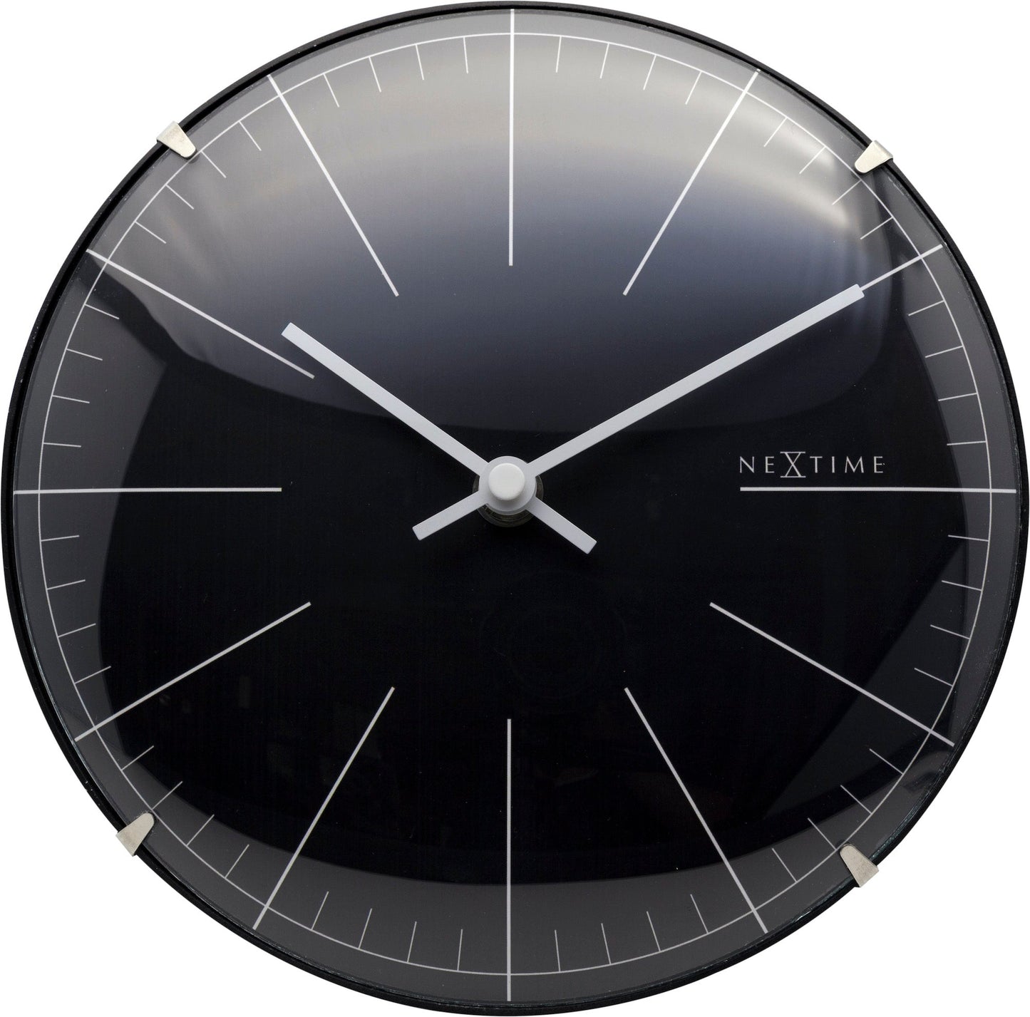 Big Stripe Mini Dome Black Wall Clock 20cm - TickTockClocks