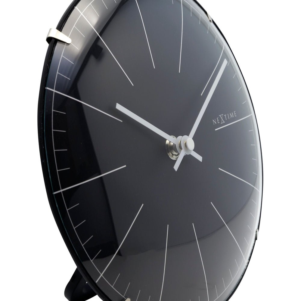 Big Stripe Mini Dome Black Wall Clock 20cm - TickTockClocks