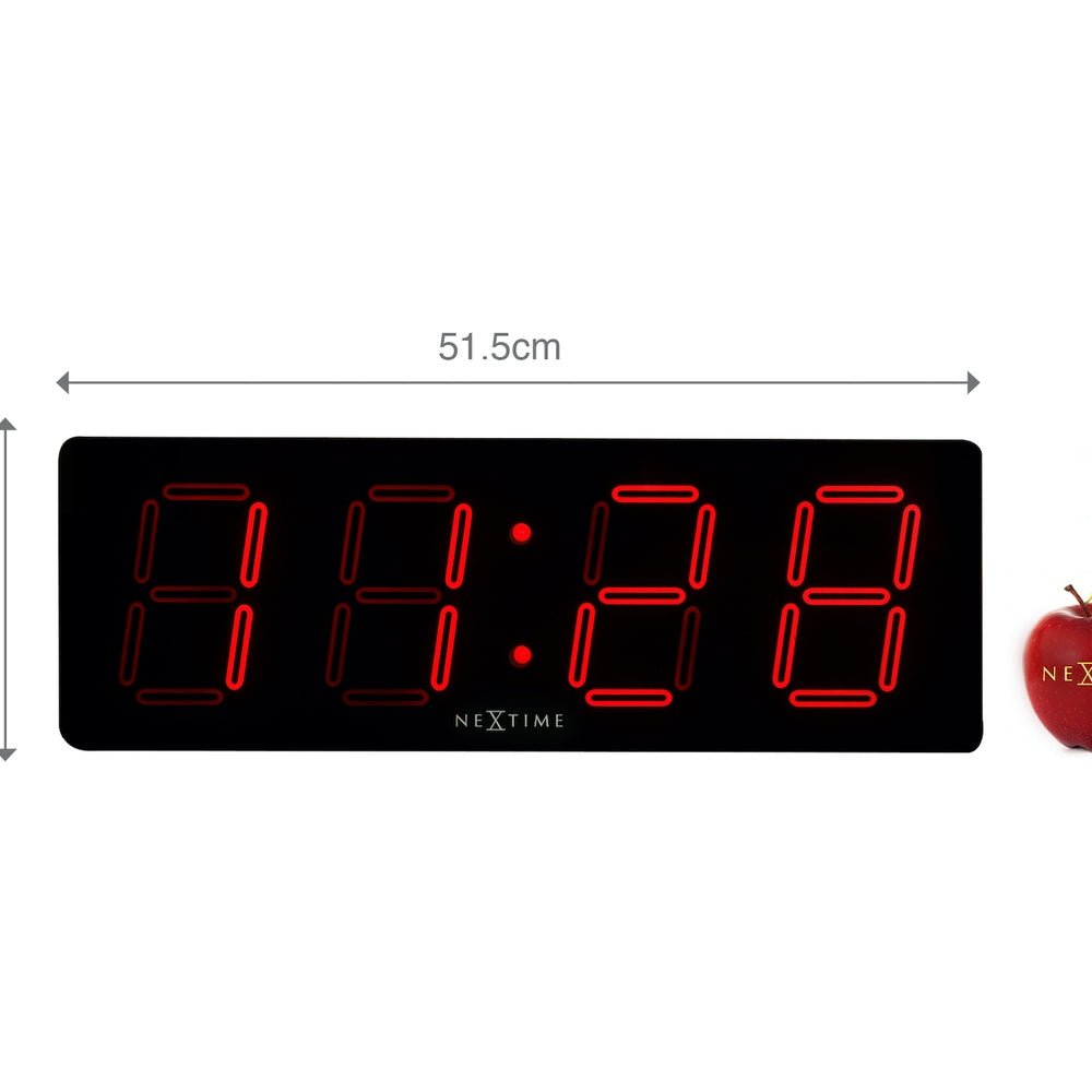 Black Big D Wall Clock 51cm - TickTockClocks