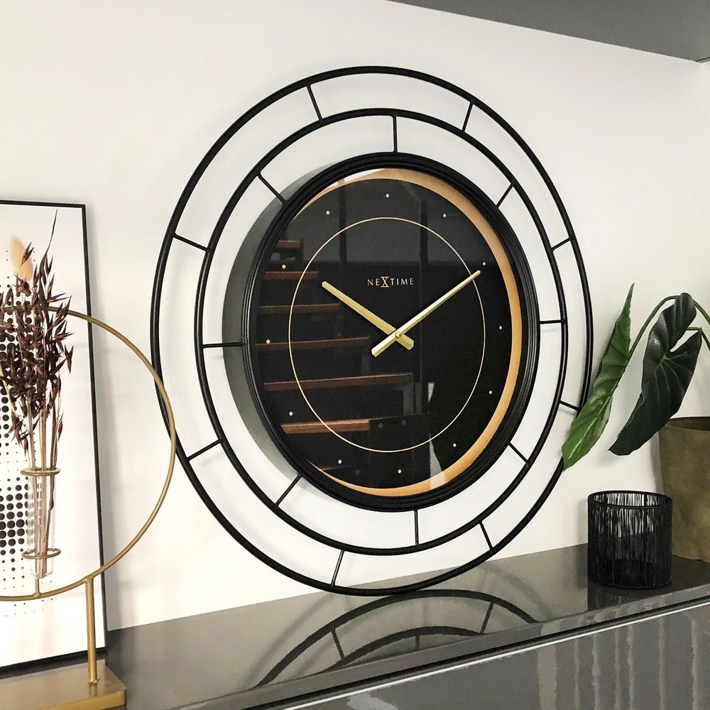Black Fancy Wall Clock 20cm - TickTockClocks