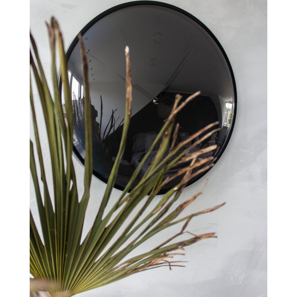 Black Glamour Wall Clock 40cm - TickTockClocks
