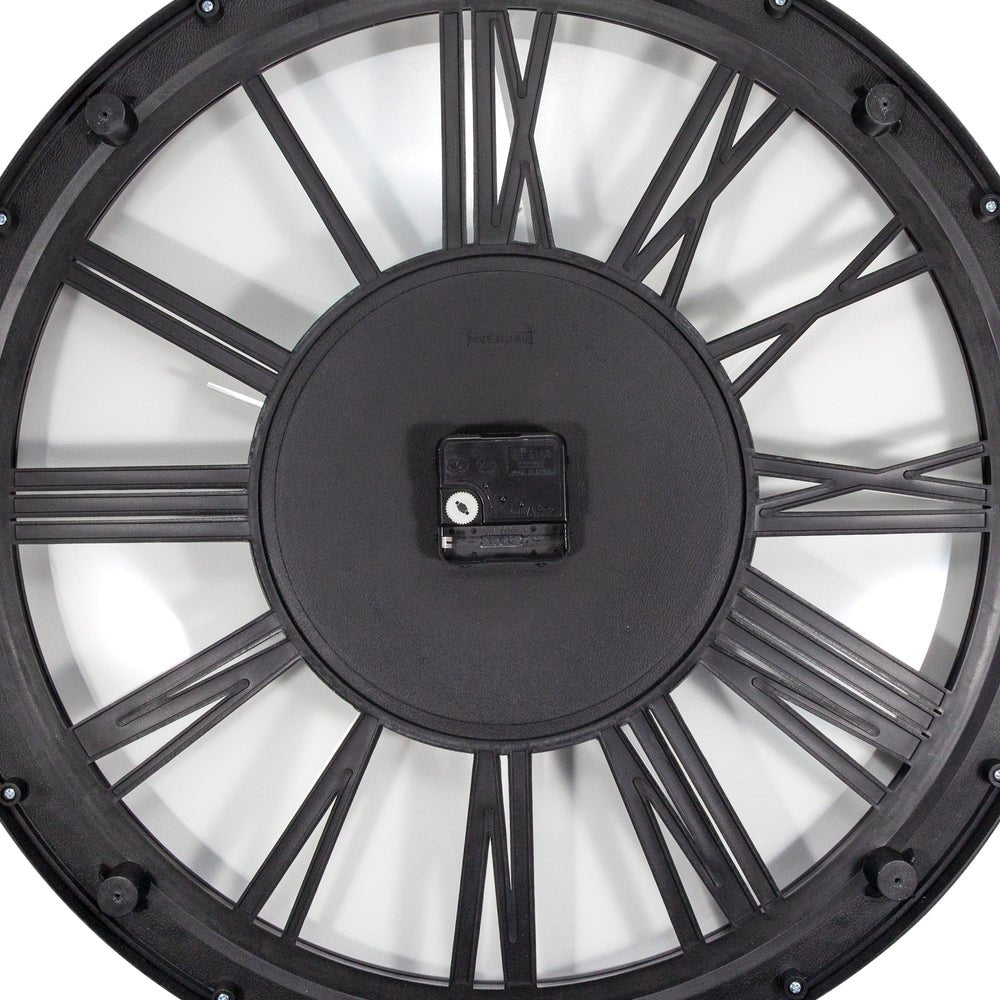 Black Quebec Wall Clock 51cm - TickTockClocks