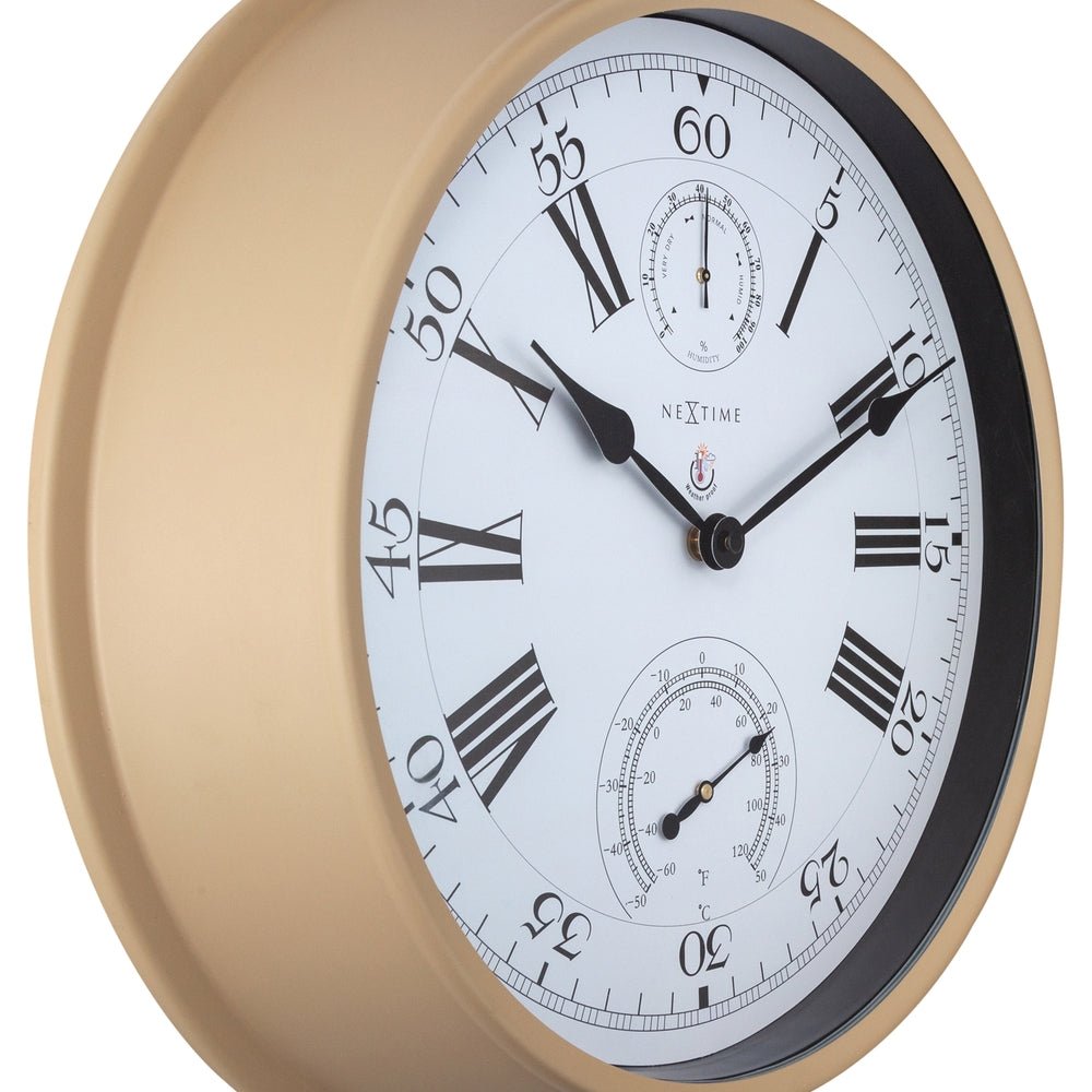 Brown Hyacinth Wall Clock 40cm - TickTockClocks