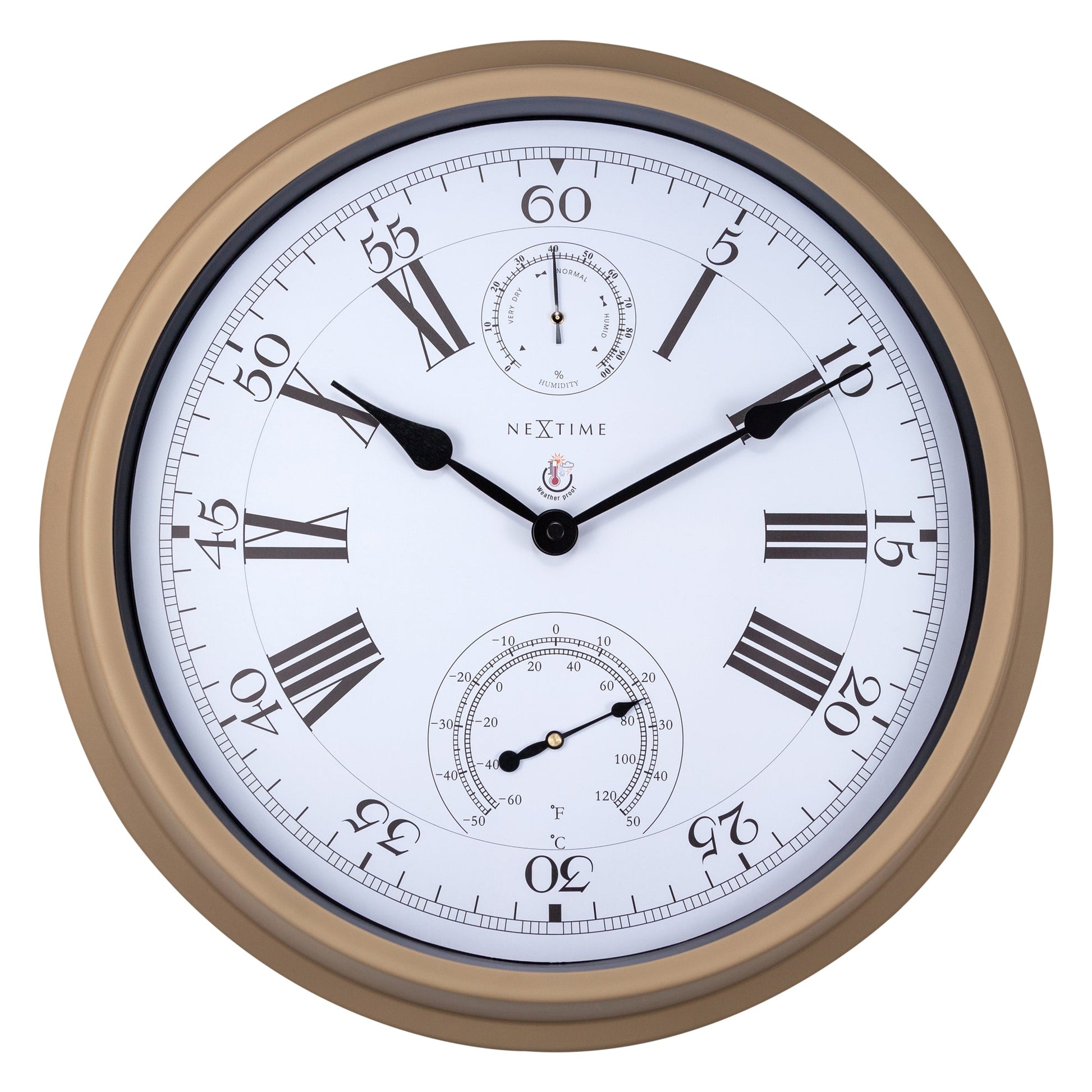 Brown Hyacinth Wall Clock 40cm - TickTockClocks
