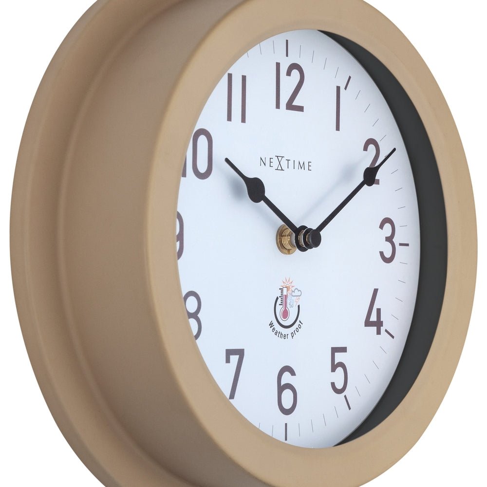 Brown Poppy Wall Clock 22cm - TickTockClocks