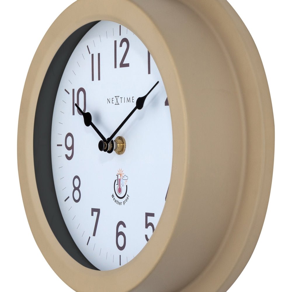 Brown Poppy Wall Clock 22cm - TickTockClocks