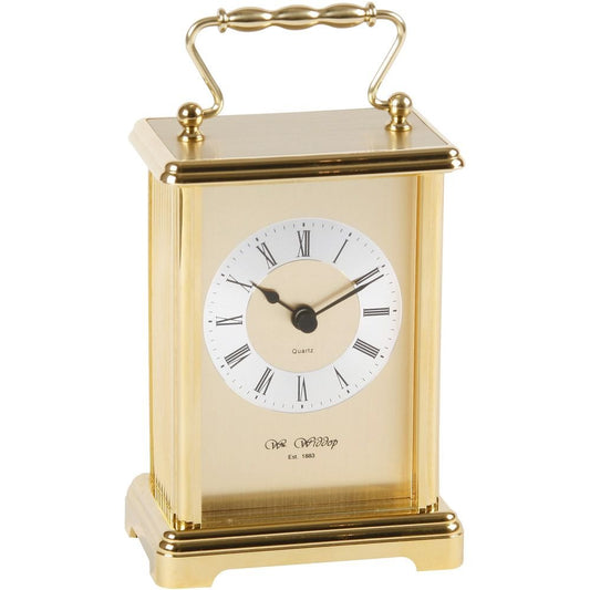 Carriage Clock - 2 tone gilt dial 9cm - TickTockClocks