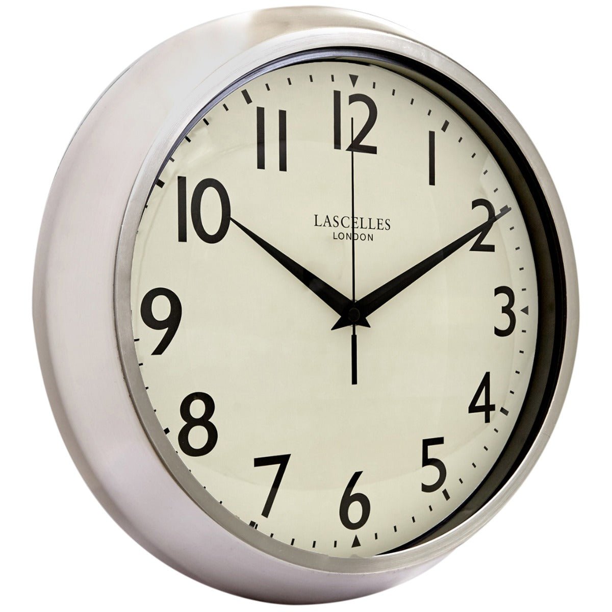 Chrome Wall Clock With Sweep Seconds Hand 30cm - TickTockClocks