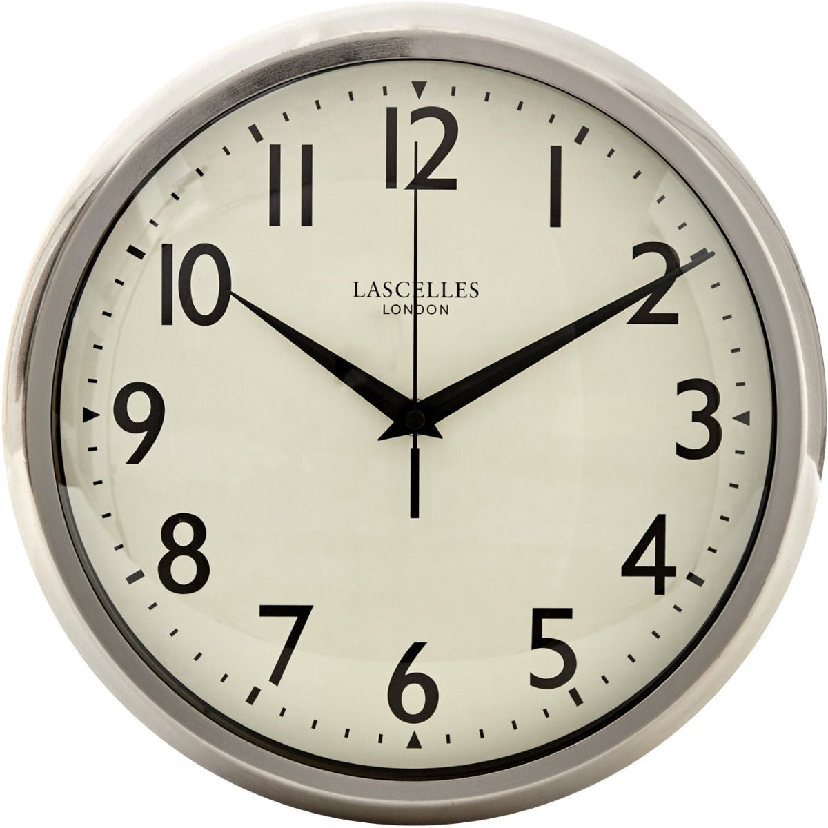 Chrome Wall Clock With Sweep Seconds Hand 30cm - TickTockClocks