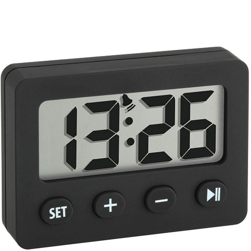 Compact Digital Alarm Clock with Timer and Stopwatch 6cm - TickTockClocks
