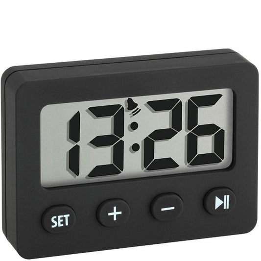 Compact Digital Alarm Clock with Timer and Stopwatch 6cm - TickTockClocks
