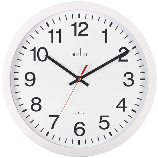Controller White Wall Clock 35.5cm - TickTockClocks
