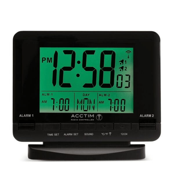Delaware Radio Controlled Digital Alarm Clock 12cm - TickTockClocks