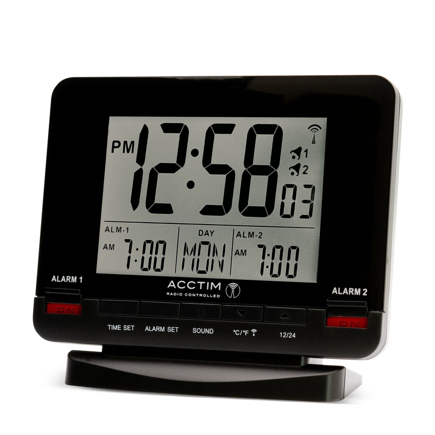 Delaware Radio Controlled Digital Alarm Clock 12cm - TickTockClocks