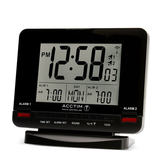 Delaware Radio Controlled Digital Alarm Clock 12cm - TickTockClocks