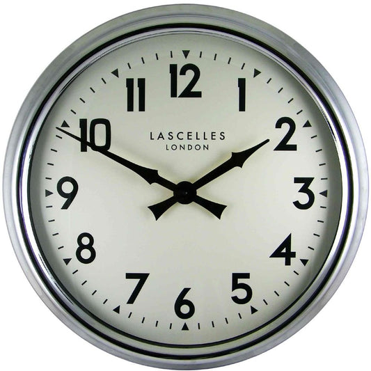 Designer Chrome Wall Clock 60cm - TickTockClocks