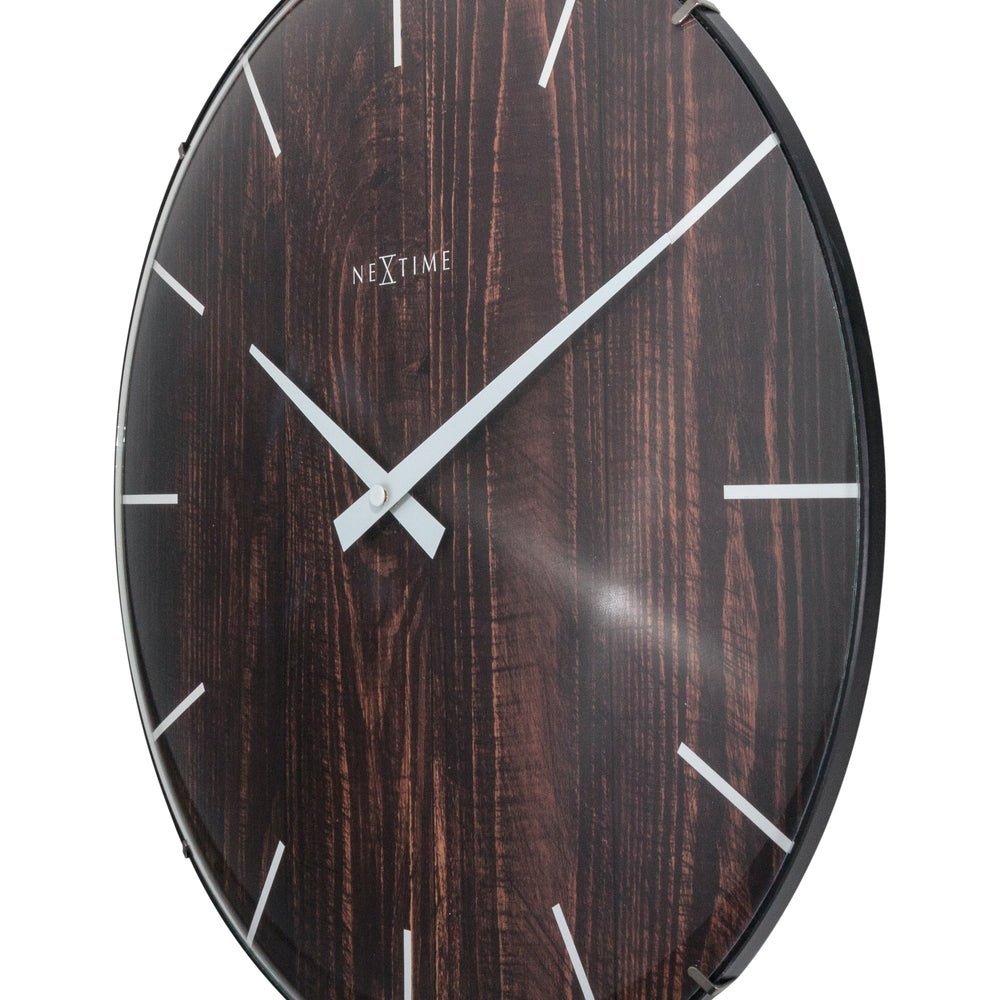 Edge Wood Dome Wall Clock 35cm - TickTockClocks