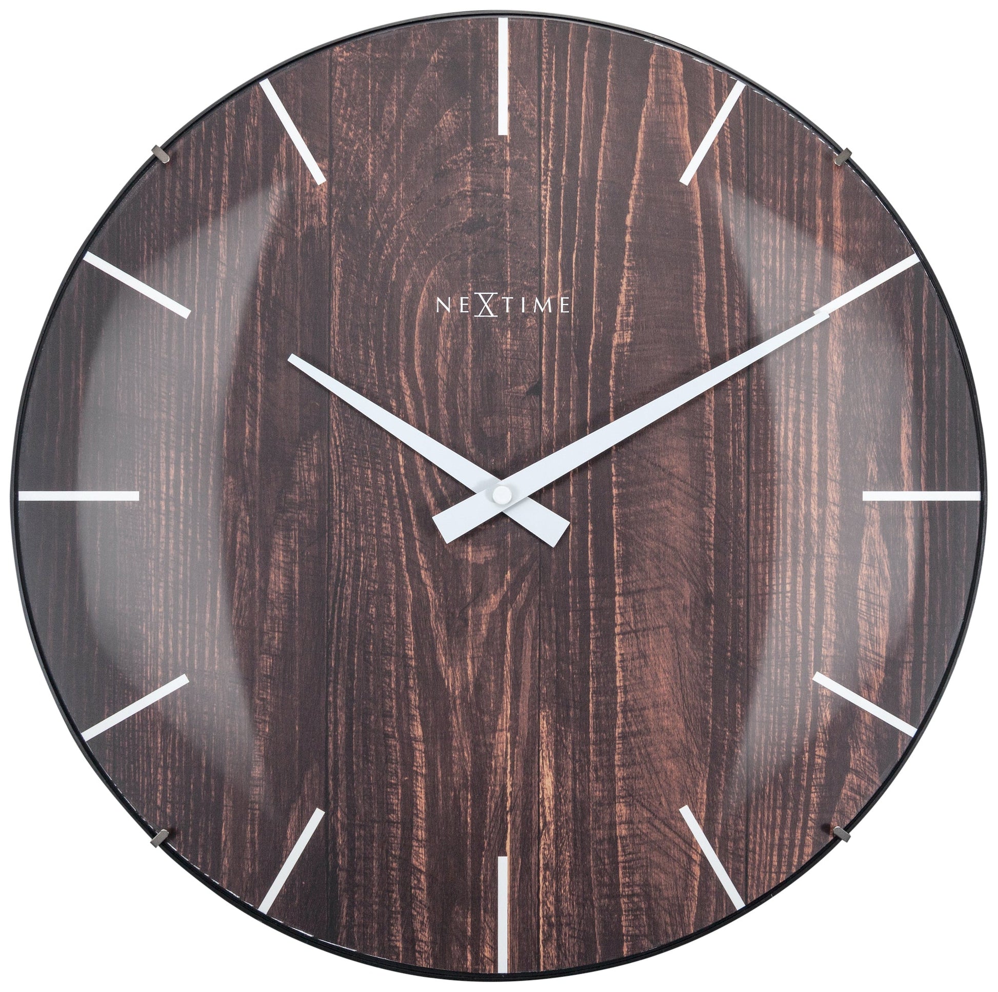 Edge Wood Dome Wall Clock 35cm - TickTockClocks