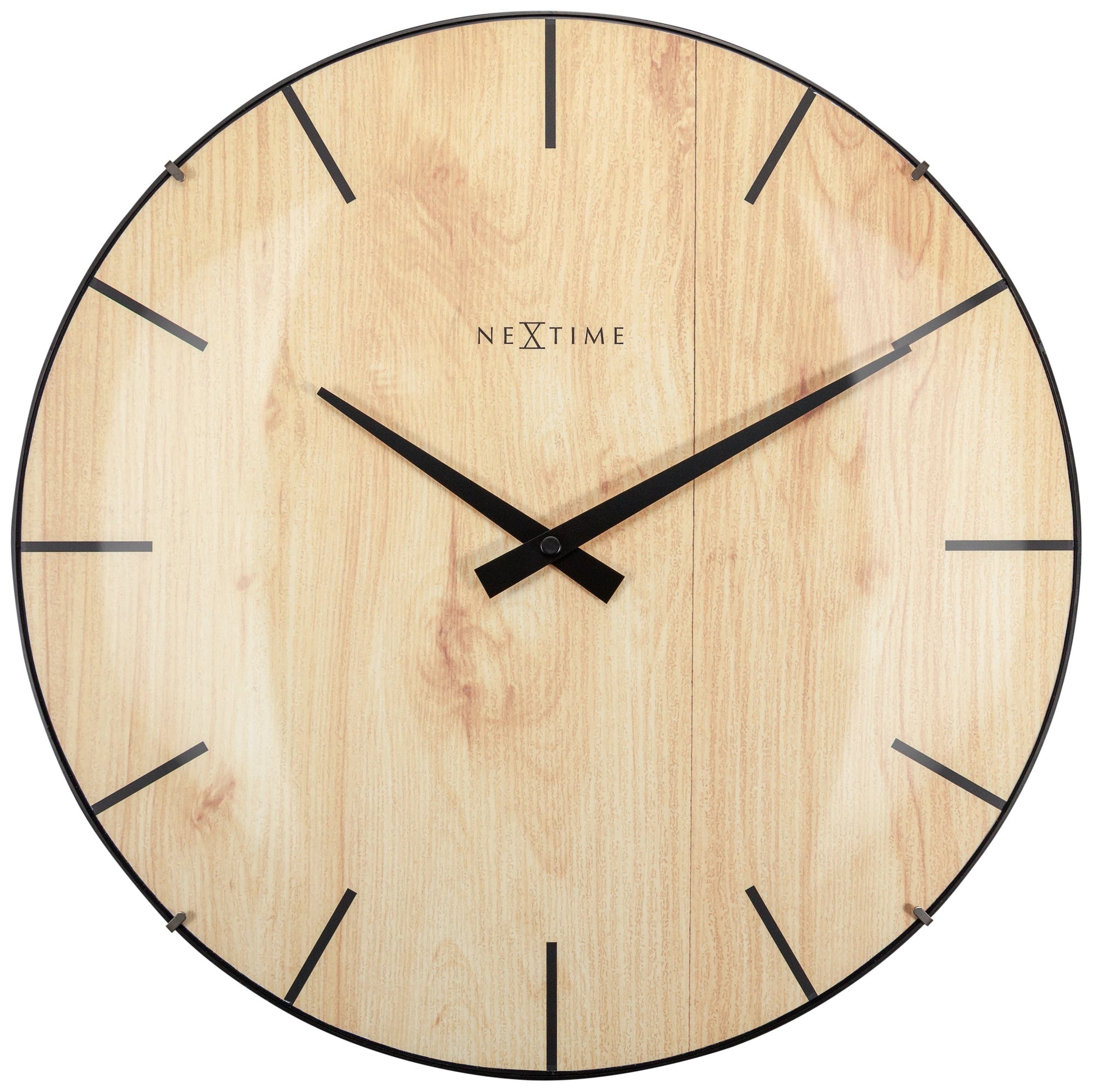 Edge Wood Dome Wall Clock 35cm - TickTockClocks