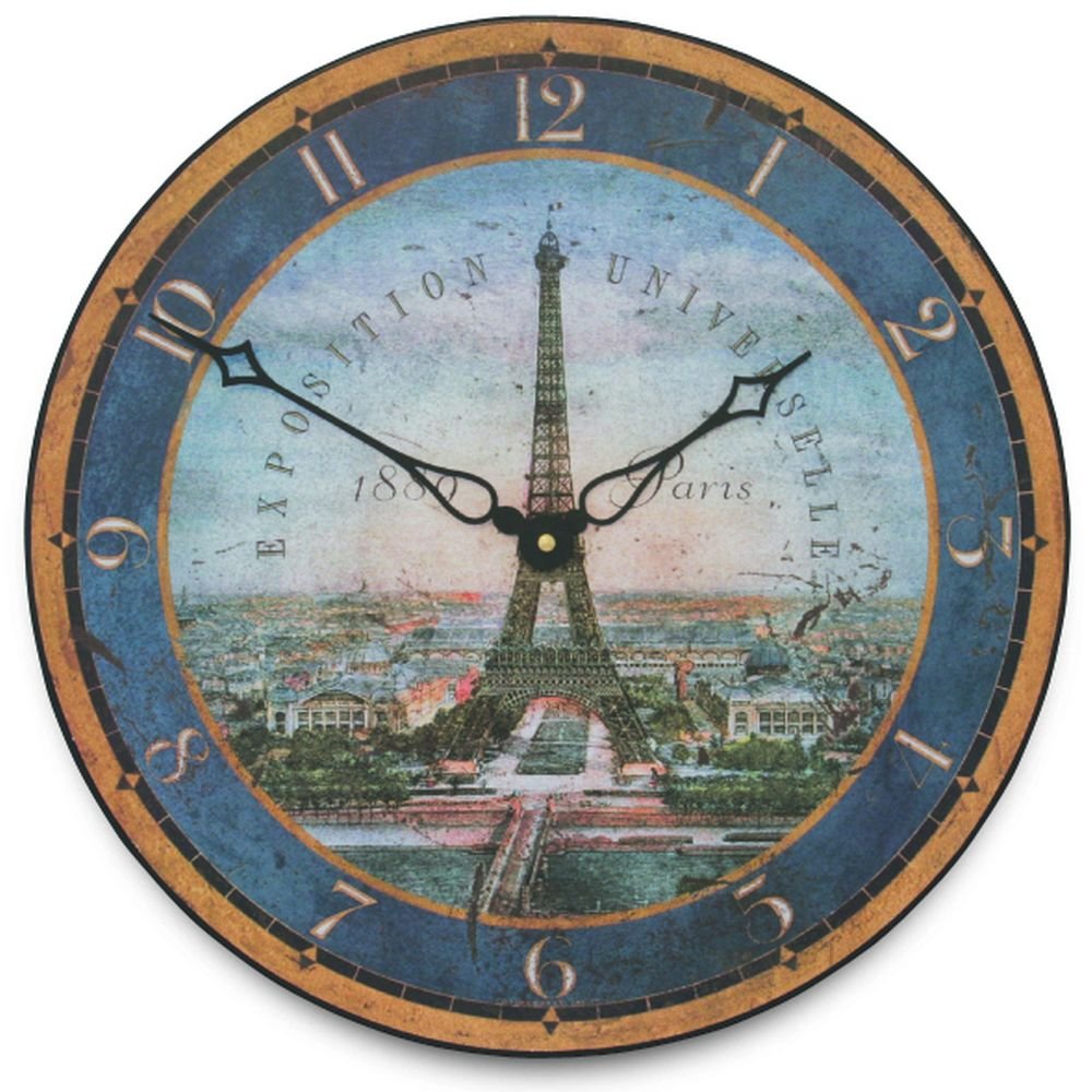 Eiffel Tower Wall Clock 36cm - TickTockClocks