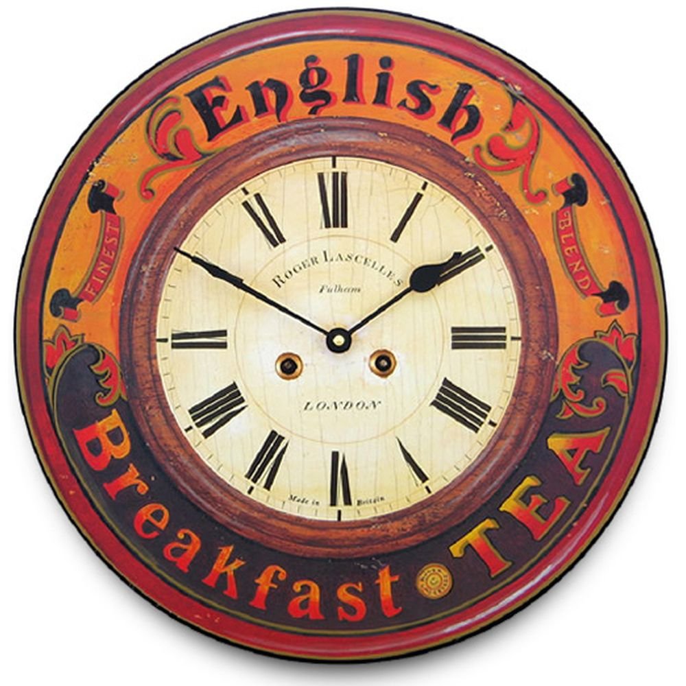 English Breakfast Tea Wall Clock 36cm - TickTockClocks