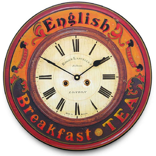 English Breakfast Tea Wall Clock 36cm - TickTockClocks