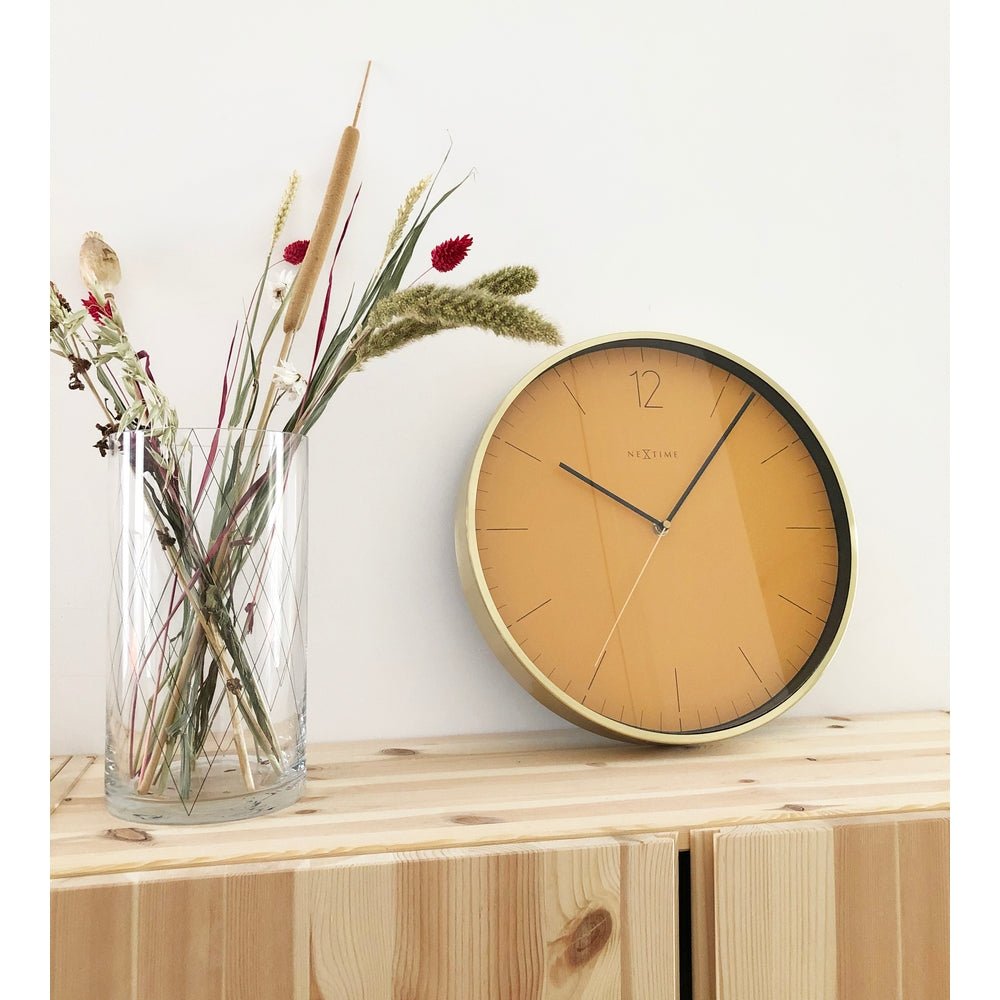 Essential Gold Wall Clock 34cm - TickTockClocks