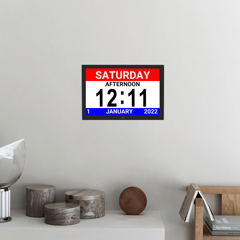 Extra-large Dementia Clock with Medication Reminders & Selectable Analogue/Digital Displays (15 inch) - TickTockClocks